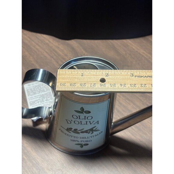 Brandani Olio D'Oliva Olive Oil Container Italian Stainless Steel Drip-Free Spou - Picture 10 of 11